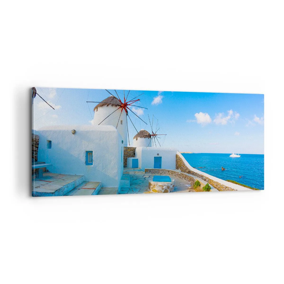 Quadro su tela - Stampe su Tela - Vento azzurro sul mare - 100x40 cm