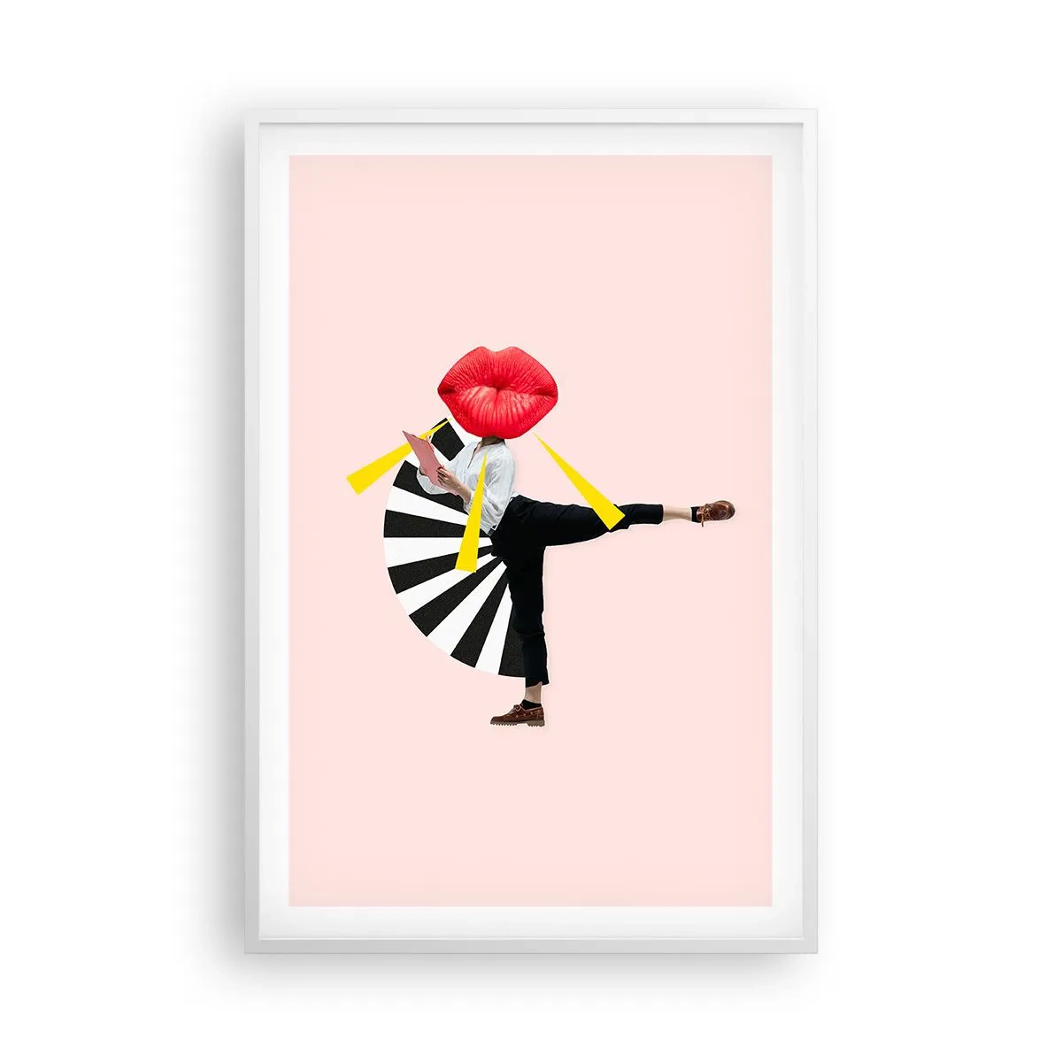 Poster in cornice bianca - Pop-art surrealistica - 61x91 cm