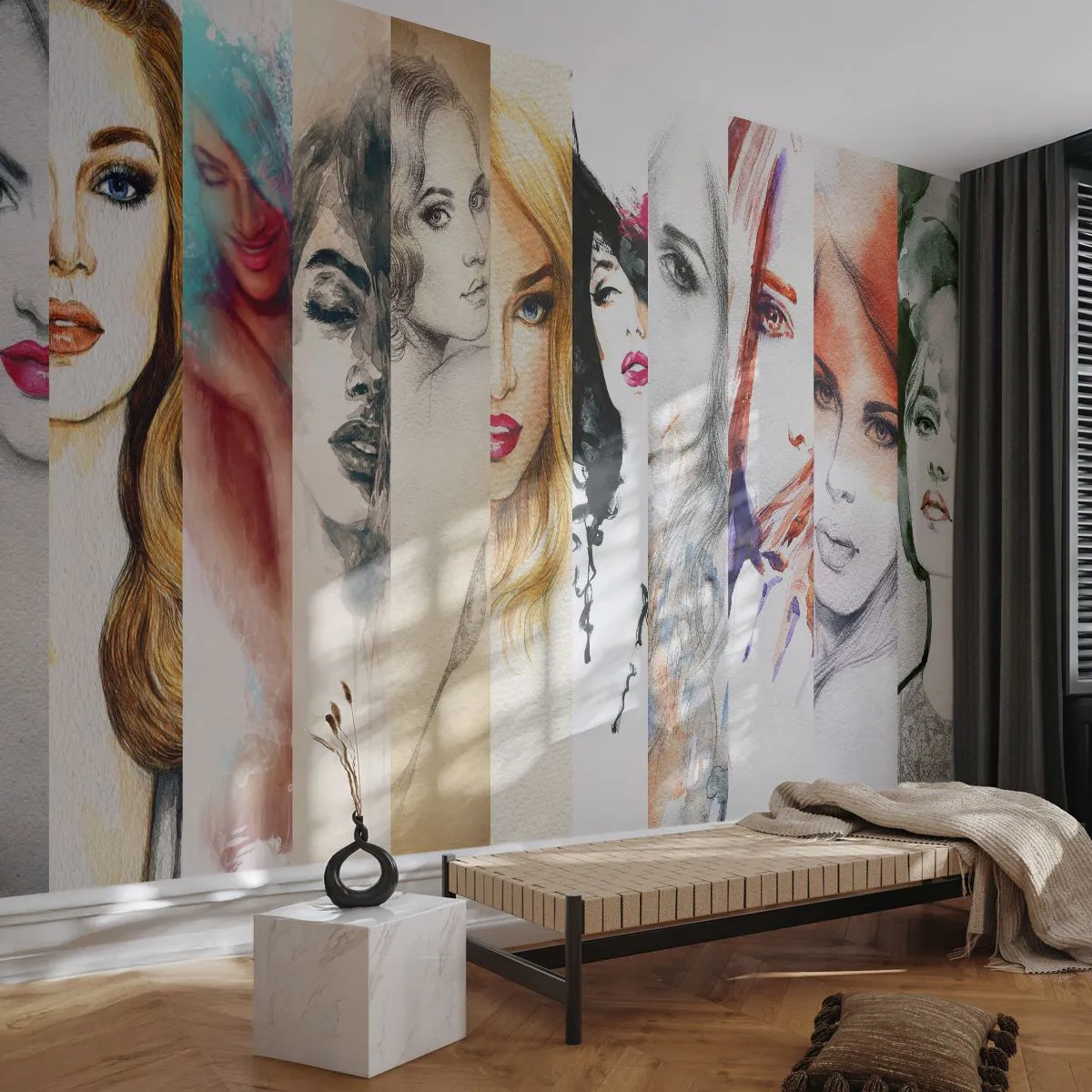 Fotomurali Premium Canvas - E sei sempre tu - Donna, Volto di donna, Ritratto - 450x315 cm