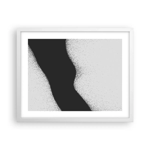 Poster in cornice bianca - Equilibrio fluido - 50x40 cm