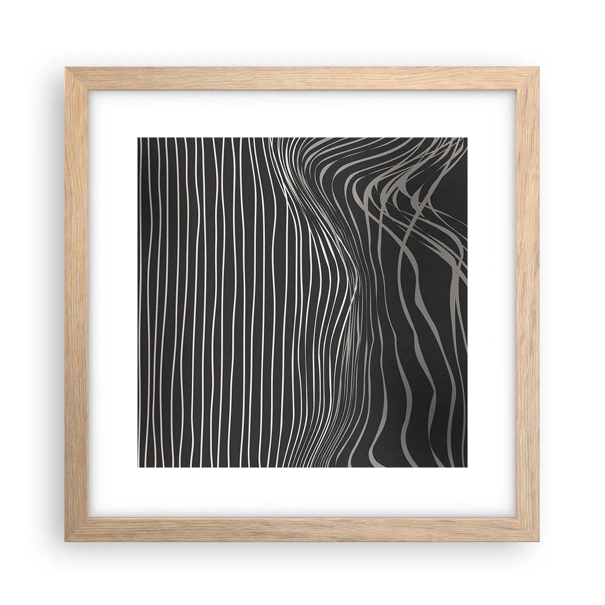 Poster in cornice rovere chiaro - Ritmo e accento - 30x30 cm