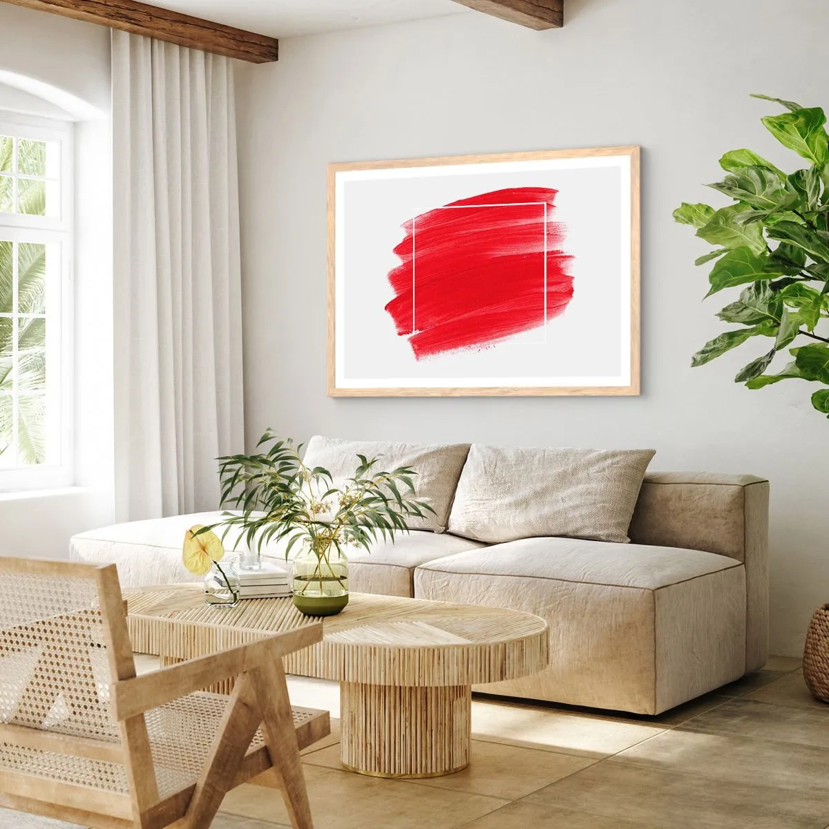 Poster in cornice rovere chiaro - Fuori dagli schemi - 50x40 cm