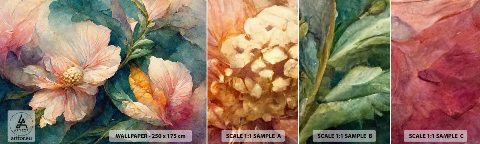 Campione Di Fotomurale Standard Eco - Delicatezza pura - Fiori, Classico, Pezzo - 100x30 cm