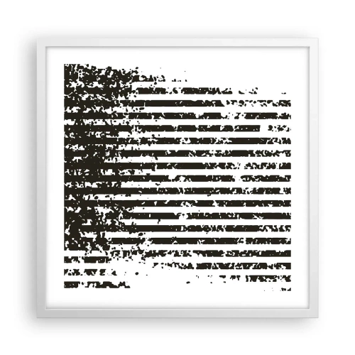 Poster in cornice bianca - Ritmo e rumore - 50x50 cm