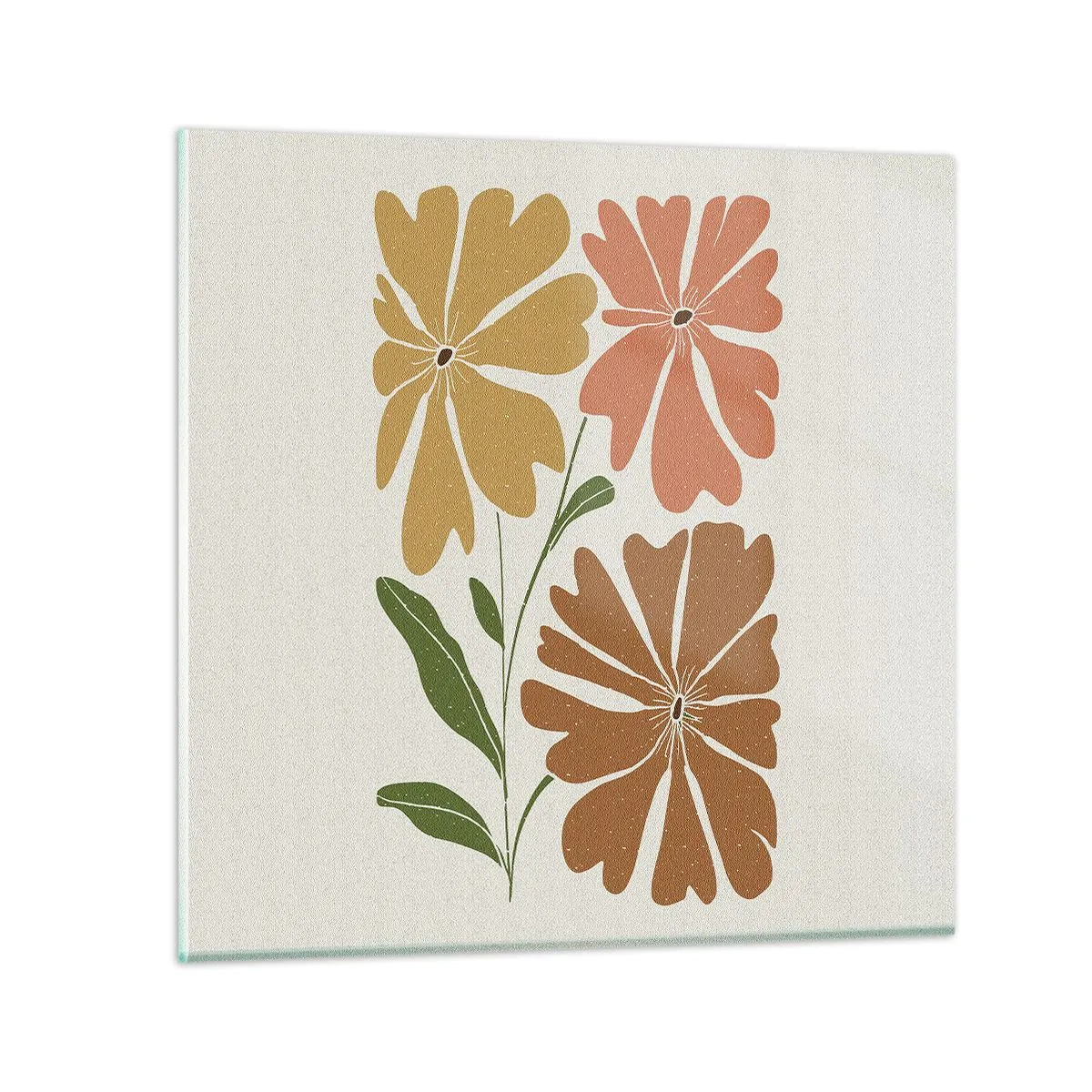 Quadro su vetro - Natura e geometria - 40x40 cm