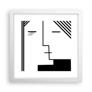 Poster in cornice bianca - Semplicemente un bacio - 30x30 cm