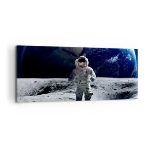 Quadro su tela - Stampe su Tela - Saluti dalla luna - 100x40 cm