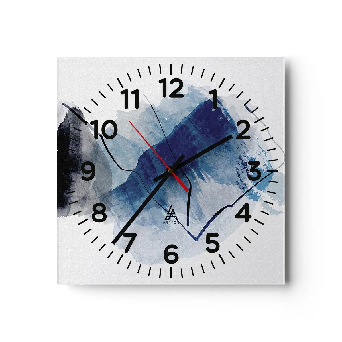 Orologio da parete - Orologio in Vetro - Monte di ghiaccio - 30x30 cm