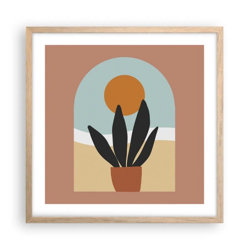 Poster in cornice rovere chiaro - Piccole gioie - 50x50 cm