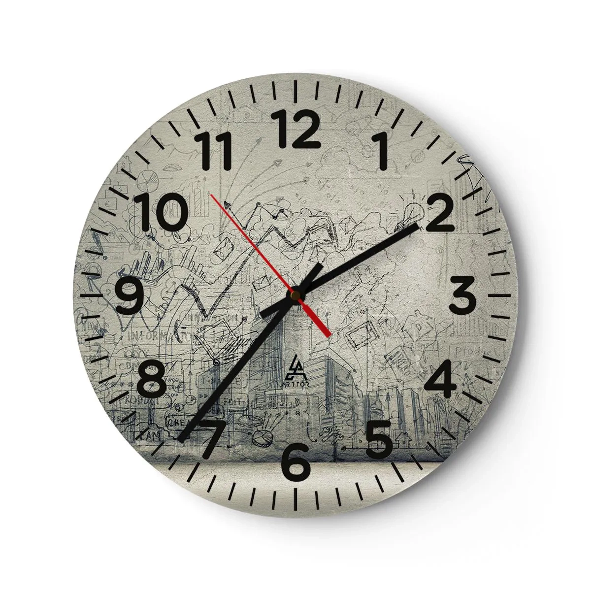 Orologio da parete - Orologio in Vetro - La mia fantastica vita in città - 30x30 cm