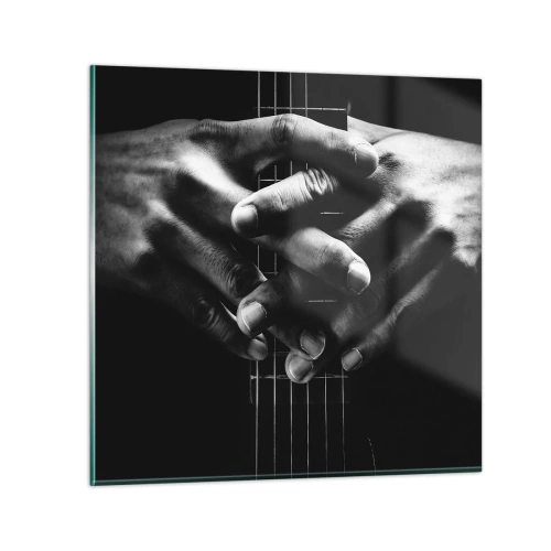 Quadro su vetro - La preghiera dell'artista - 70x70 cm