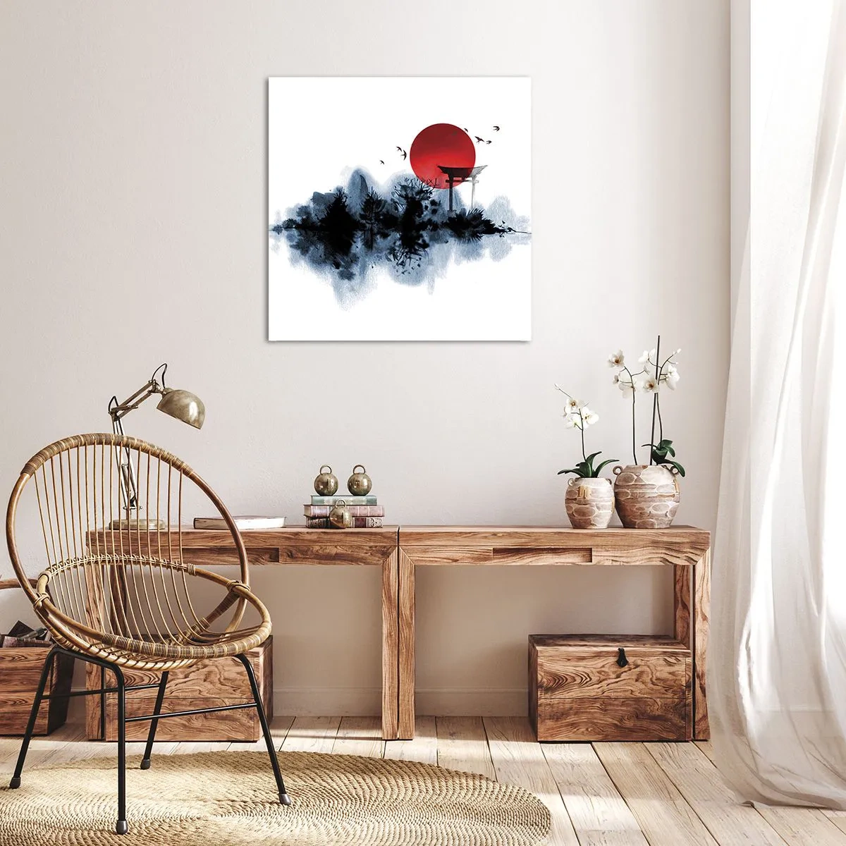 Quadro su tela - Stampe su Tela - Vista giapponese - 30x30 cm