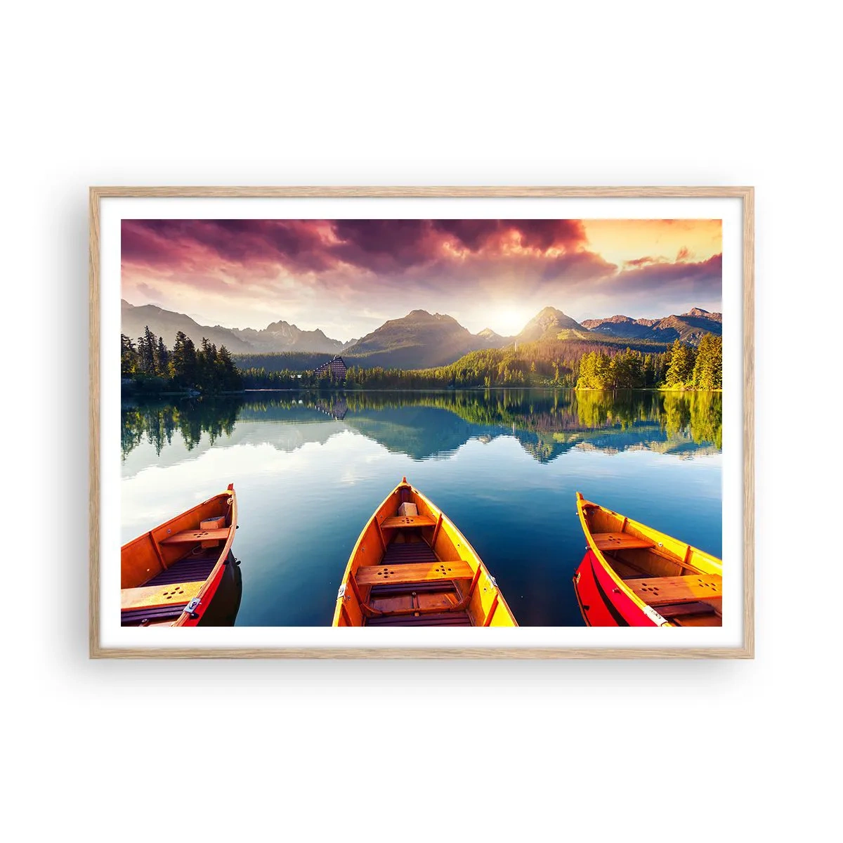 Poster in cornice rovere chiaro - Niente contro natura - 100x70 cm