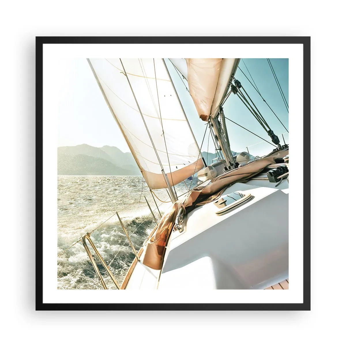 Poster in cornice nera - A vele spiegate - 60x60 cm