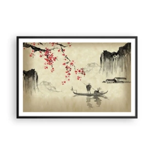 Poster in cornice nera - Nel paese dei ciliegi in fiore - 91x61 cm