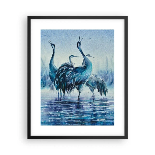 Poster in cornice nera - Incontro mattutino - 40x50 cm