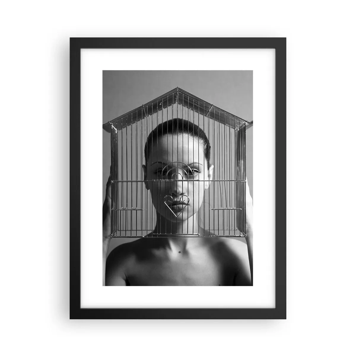 Poster in cornice nera - Ritratto un po' surreale - 30x40 cm