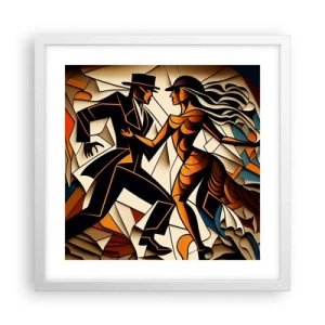 Poster in cornice bianca - La danza della passione - 40x40 cm