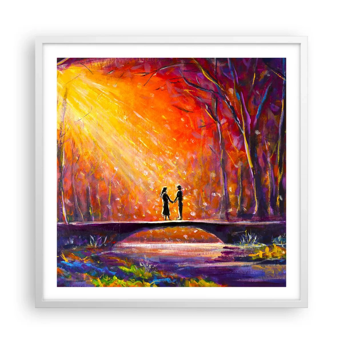 Poster in cornice bianca - Anche il cielo li ama - 60x60 cm