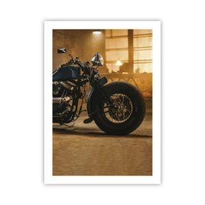 Poster - Moto in un'officina elegante - 50x70cm - Posso tutto - Decorazione murale moderna per soggiorno e camera da letto ARTTOR