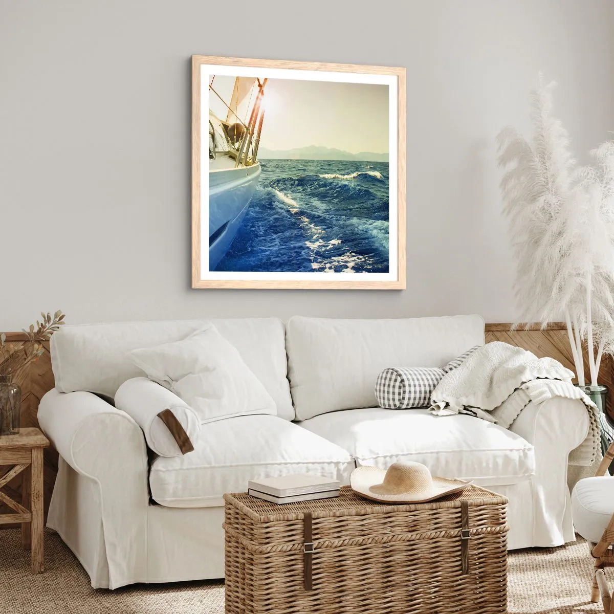 Poster in cornice rovere chiaro - Verso l'avventura - 30x30 cm