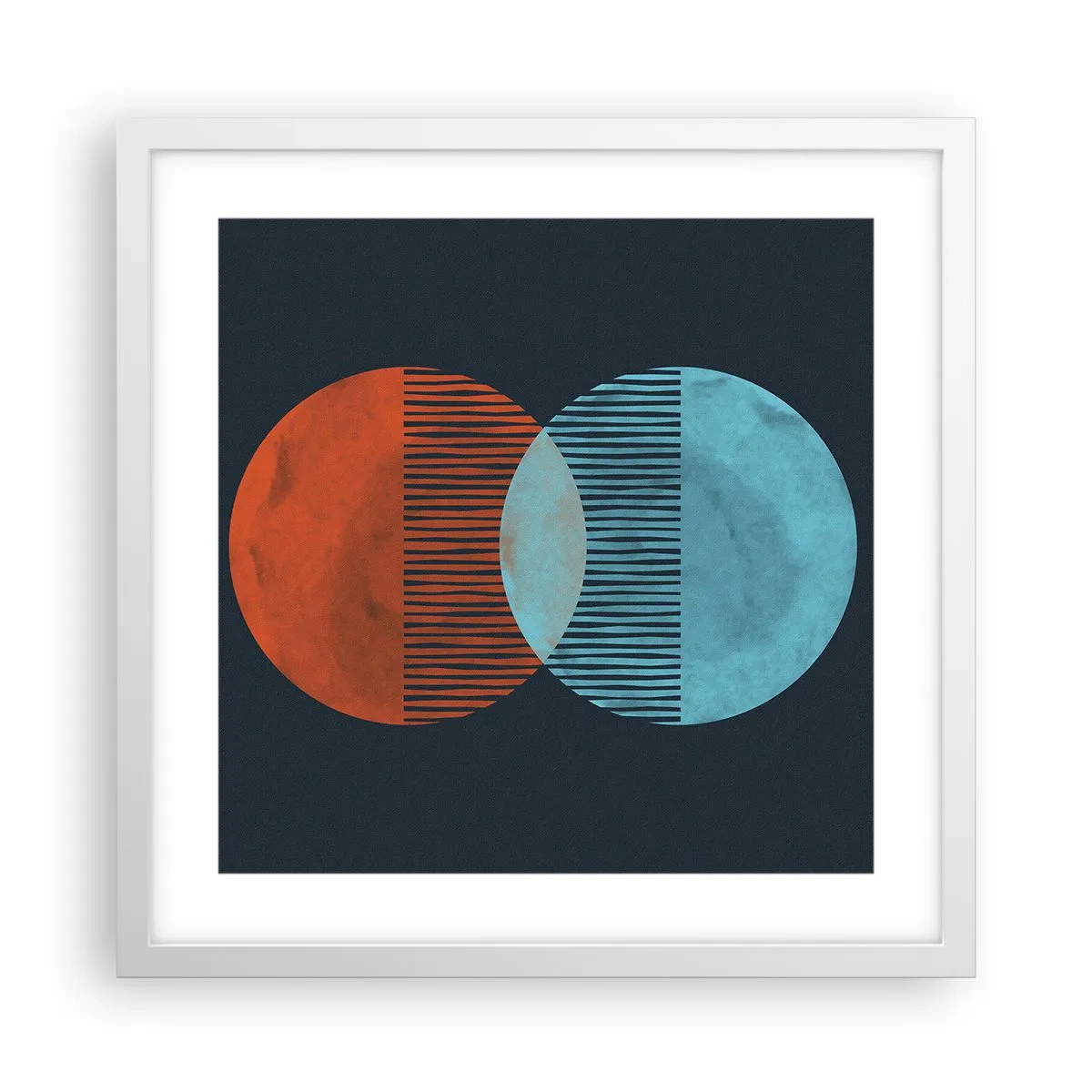 Poster in cornice bianca - Fantasia astronomica - 40x40 cm