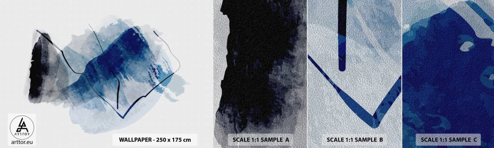 Campione di Fotomurale Premium Sand - Monte di ghiaccio - Astrazione, Pezzo, Arte Moderna - 100x30 cm
