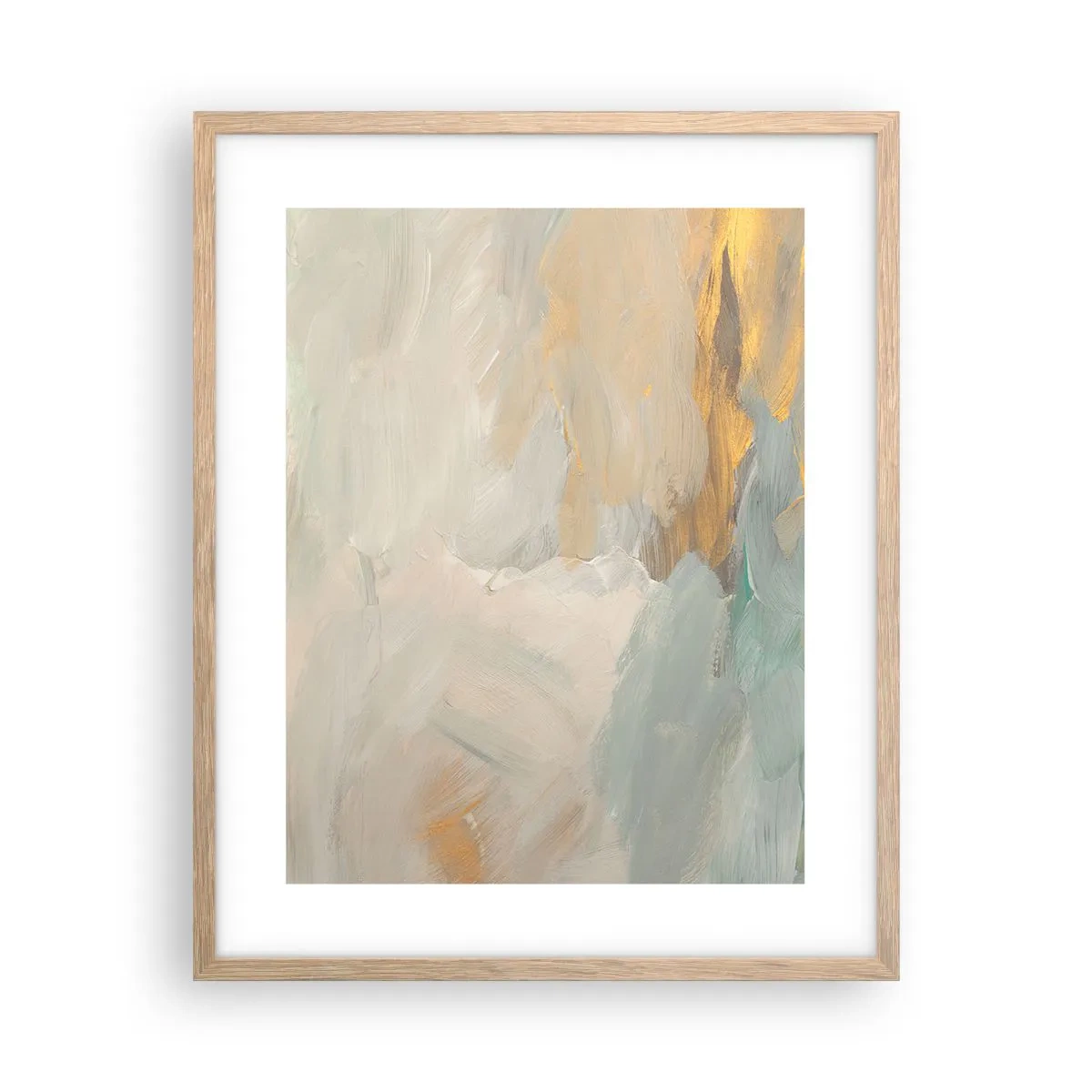 Poster in cornice rovere chiaro - Astrazione: il paese della mitezza - 40x50 cm