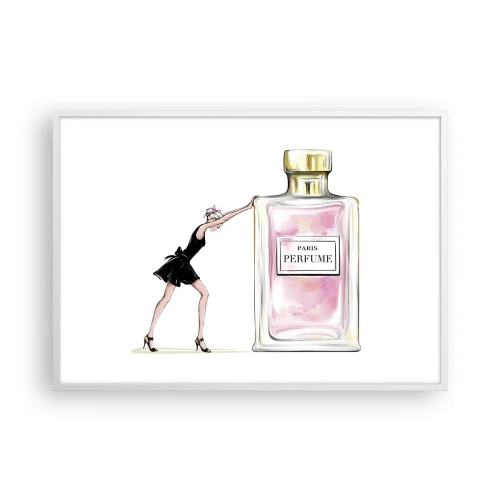 Poster in cornice bianca - L'essenza della femminilità - 100x70 cm