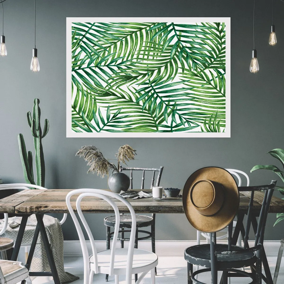 Poster - Sotto un baldacchino verde - 91x61 cm