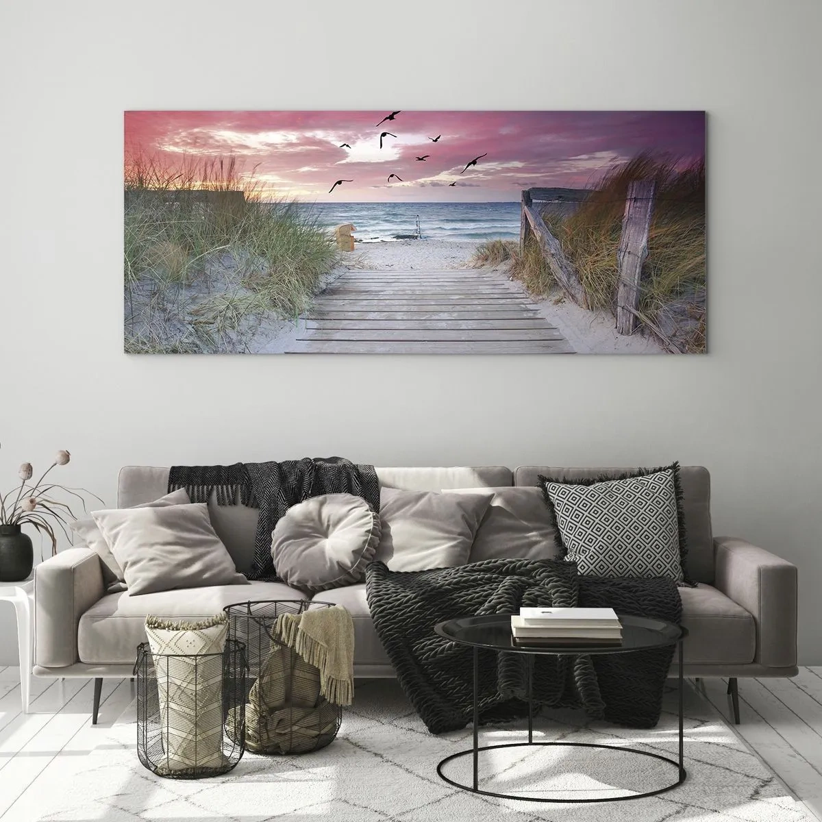 Quadro su vetro - Impressioni baltiche - 90x30 cm