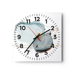 Orologio da parete - Orologio in Vetro - Studio di goccia - 40x40 cm