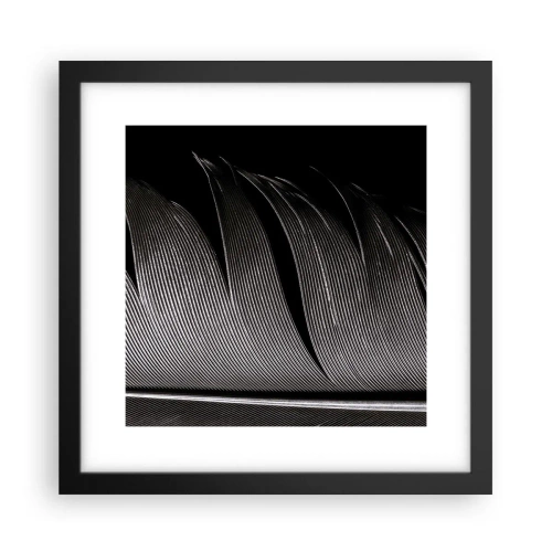 Poster in cornice nera - Piuma: struttura meravigliosa - 30x30 cm