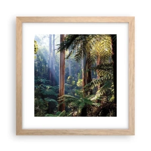 Poster in cornice rovere chiaro - La favola del bosco - 30x30 cm