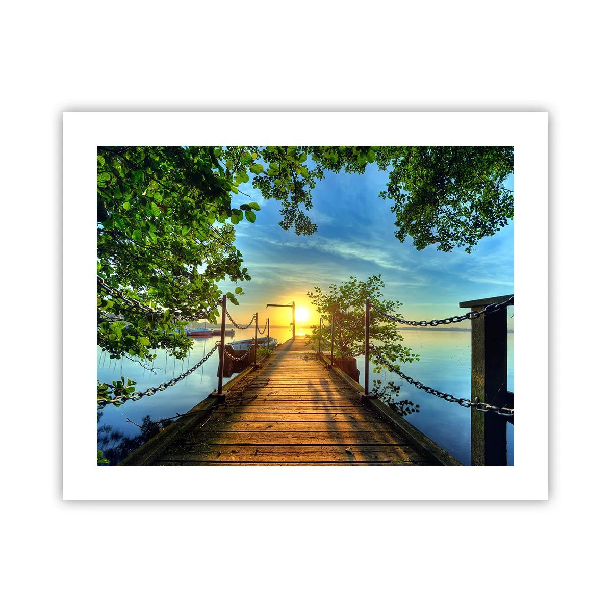 Poster - Tramonto sul lago - 50x40 cm