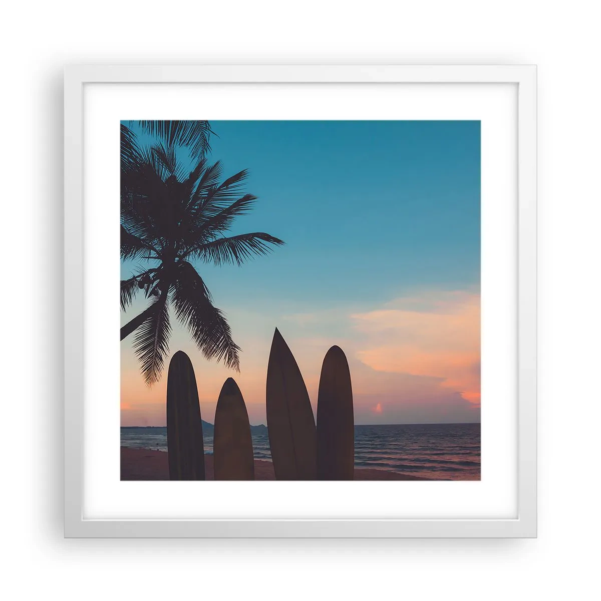 Poster in cornice bianca - Domani anche ci divertiamo - 40x40 cm