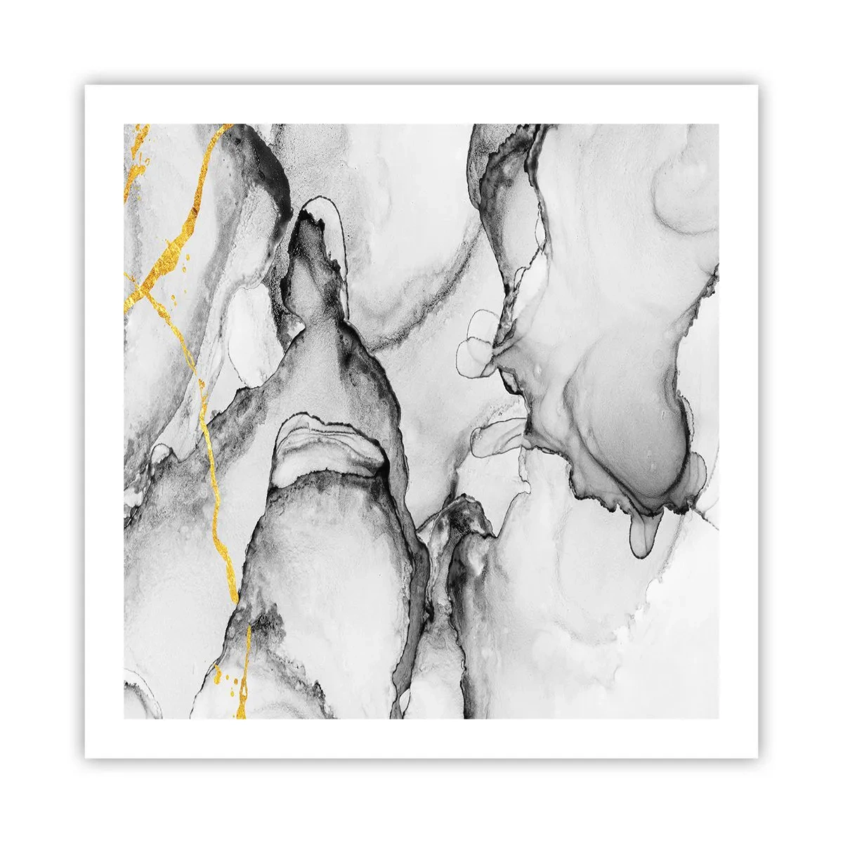 Poster - Composizione con motivo d'oro - 60x60 cm