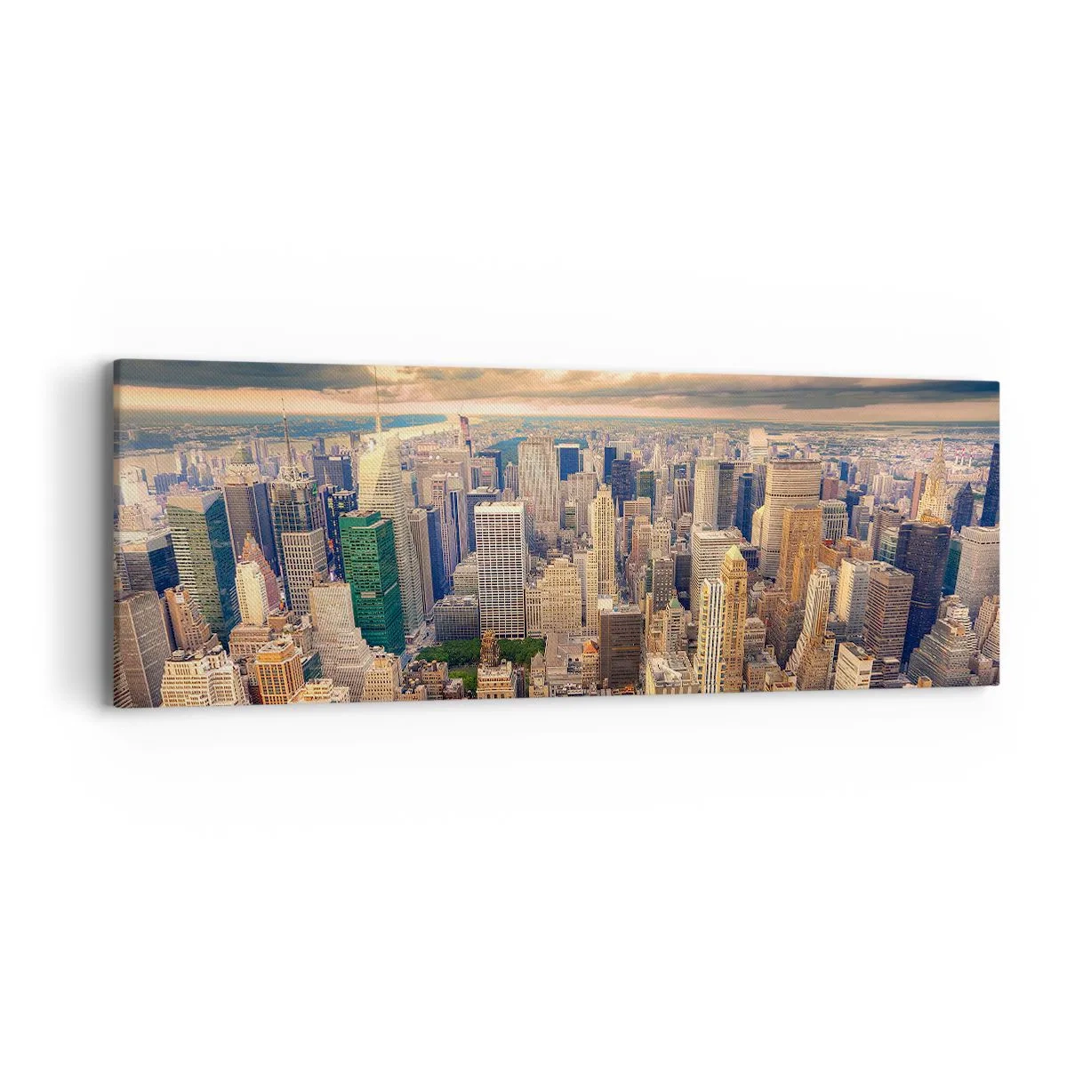 Quadro su tela - Stampe su Tela - Metropolis dorata - 90x30 cm
