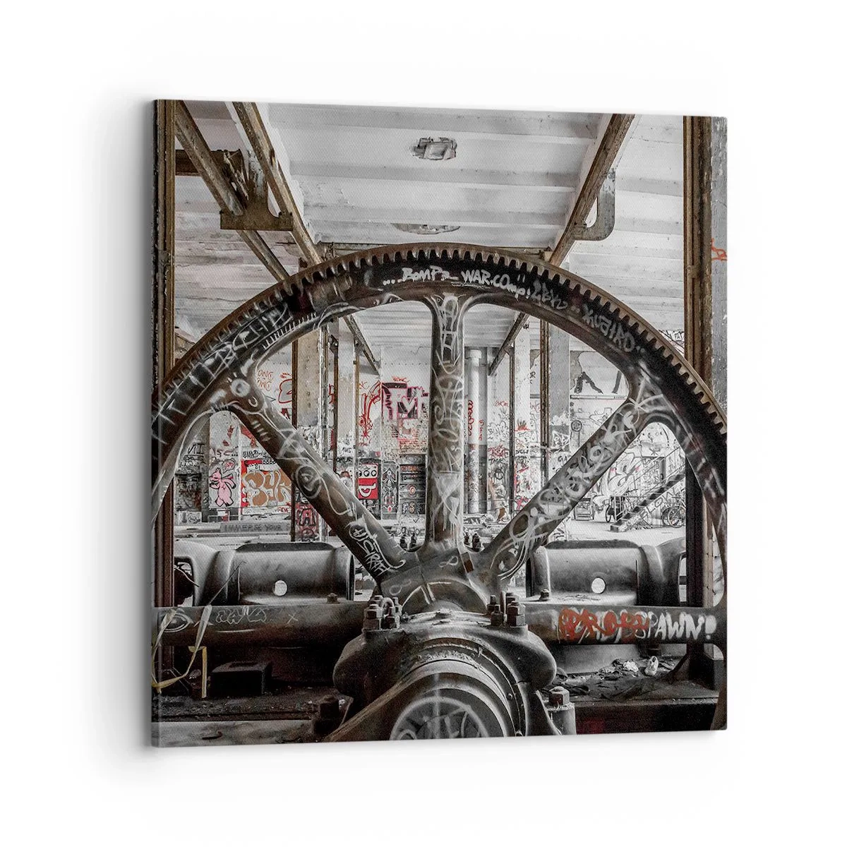 Quadro su tela - Stampe su Tela - La vita segreta della fabbrica - 70x70 cm