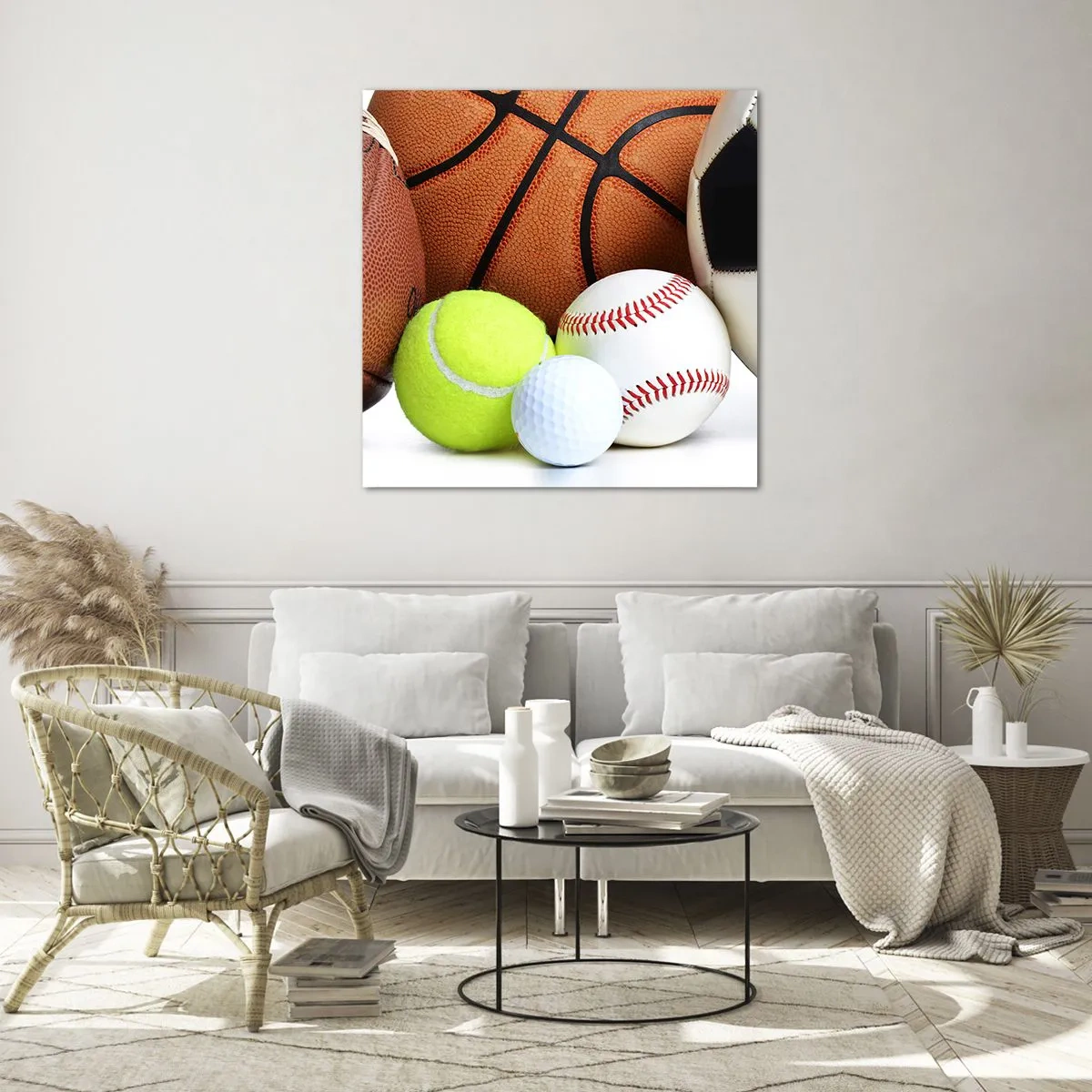 Quadro su vetro - La palla ci unisce! - 30x30 cm