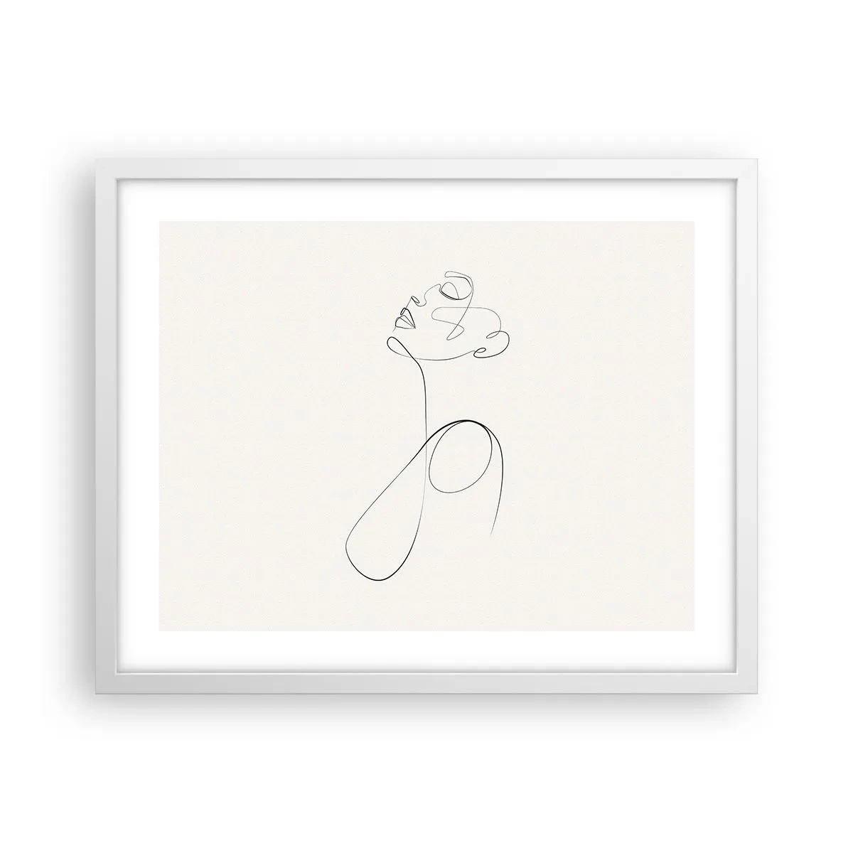 Poster in cornice bianca - Avvolta nei sogni - 50x40 cm