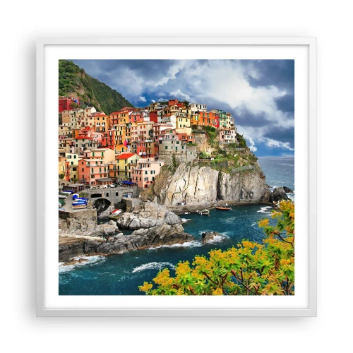 Poster in cornice bianca - Aggrappate alla roccia - 60x60 cm