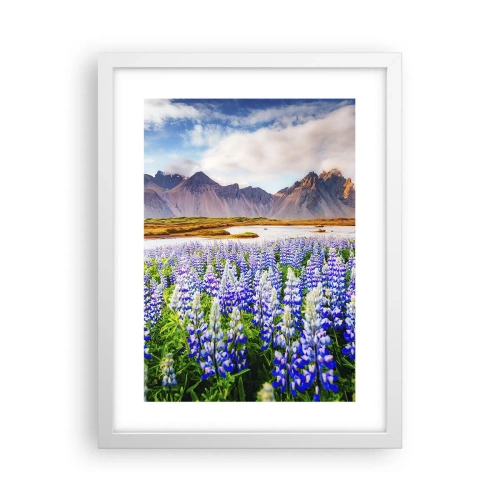 Poster in cornice bianca - Forza e asprezza accanto alla mitezza - 30x40 cm