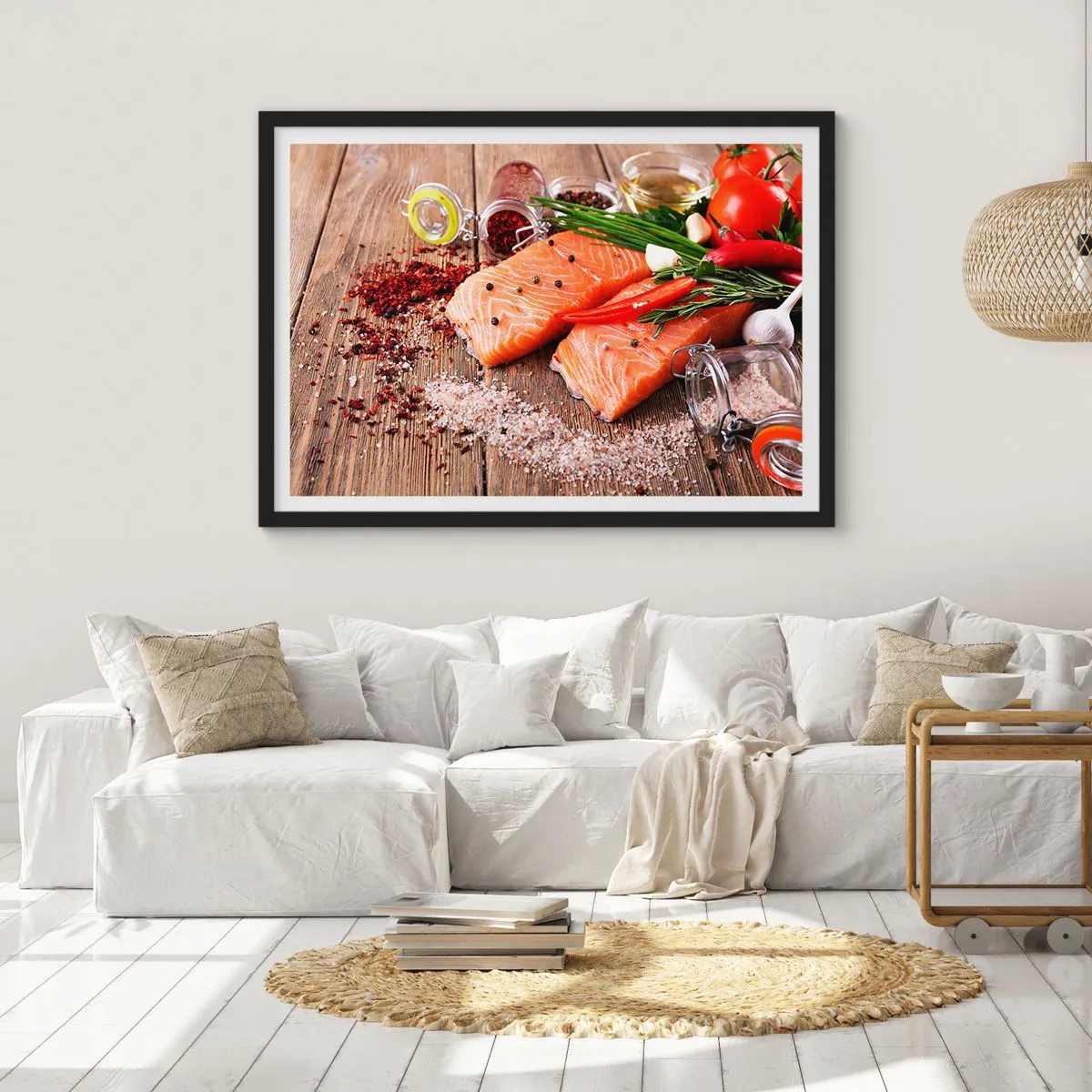 Poster in cornice nera - Avventura norvegese in cucina - 40x30 cm