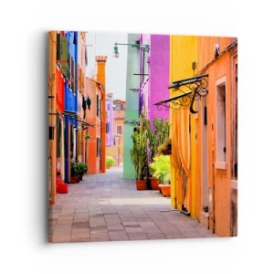 Quadro su tela - Stampe su Tela - Angolo multicolore - 30x30 cm