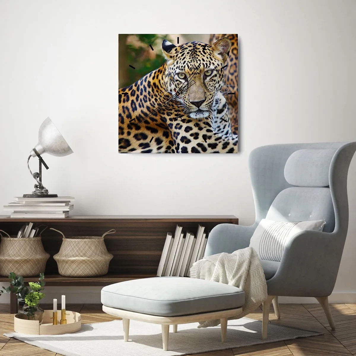 Orologio da parete - Orologio in Vetro - Selvaggio e tranquillo - 30x30 cm