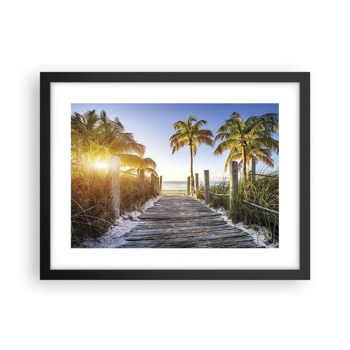 Poster in cornice nera - Dritto in paradiso - 40x30 cm