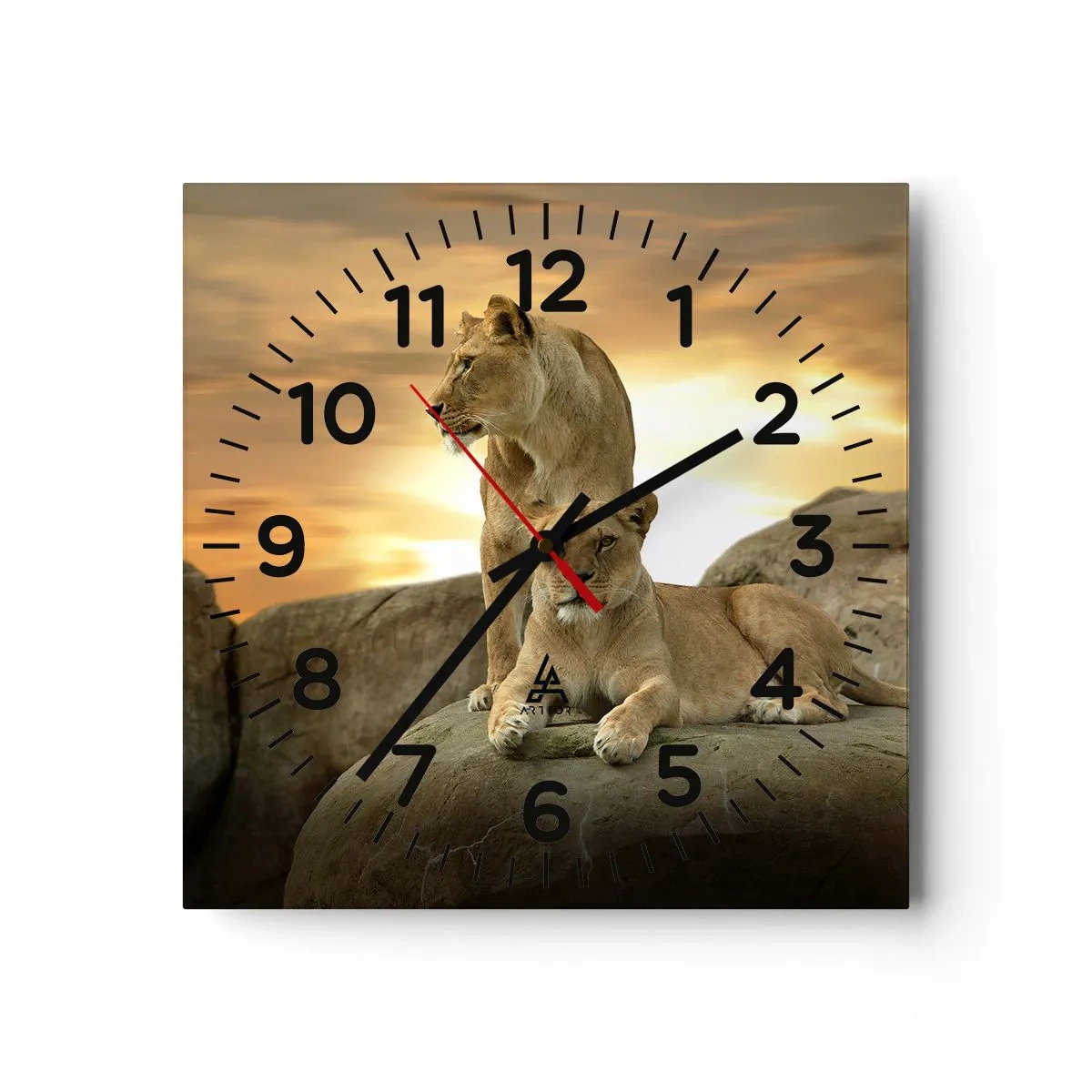 Orologio da parete - Orologio in Vetro - Maestà reale - 30x30 cm