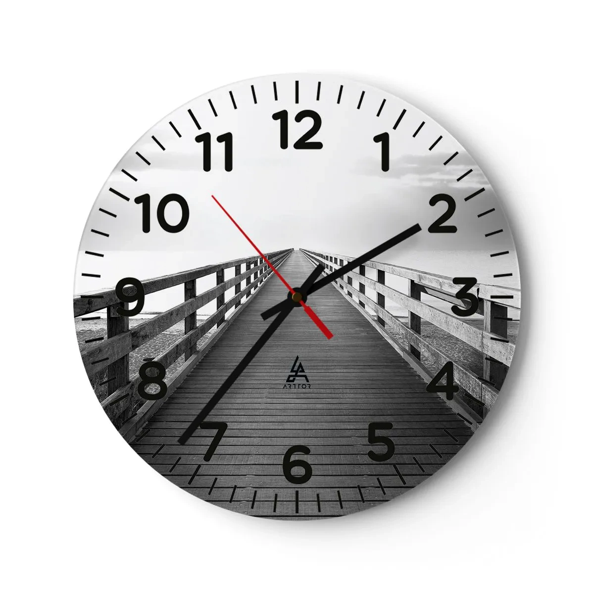 Orologio da parete - Orologio in Vetro - Sempre più lontano - 40x40 cm