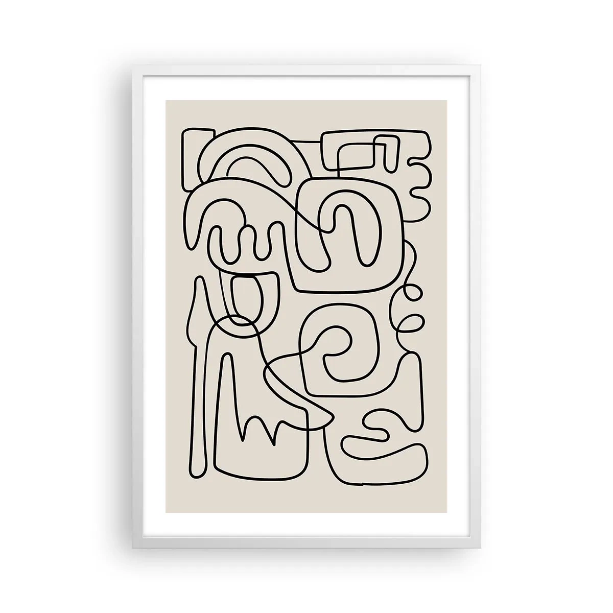 Poster in cornice bianca - Segui il percorso - 50x70 cm